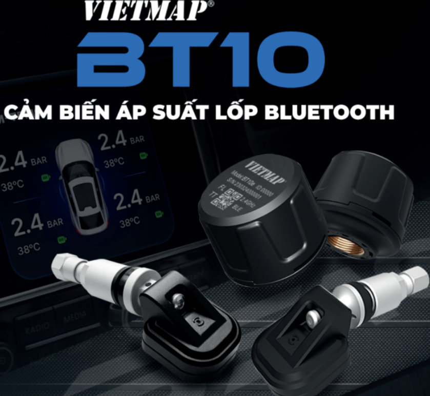 cảm biến áp suất lốp Vietmap BT10 Bluetooth 5.0