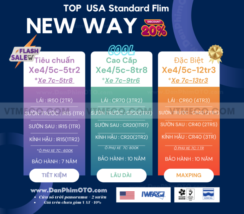 bảng giá phim cách nhiệt Newway